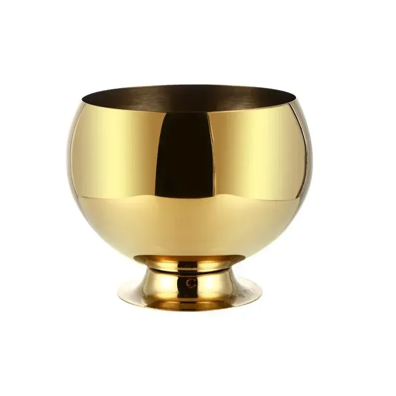 Round Thick Stainless Steel Ice Bucket Home KTV Bar Wine Beer Cooler Bucket With Base Restaurant Party Ice Maker Beer Bucket