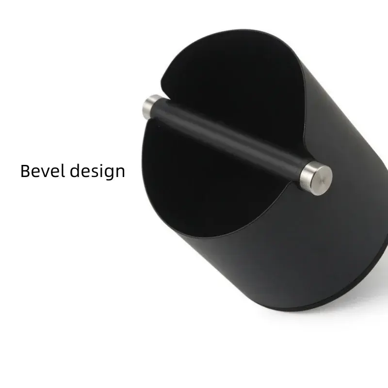 Stainless Steel Coffee Knocking Box Anti-slip Coffee Ground Knock Bucket with Knock Rod Coffee Powder Bucket Espresso Dump Bin