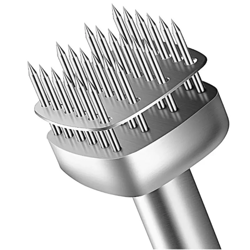 304 Stainless Steel Kitchen Tender Meat Needle Profession Cooking Meat Tenderizer Tool Loose Meat Needle  Pork Chop Steak Hammer