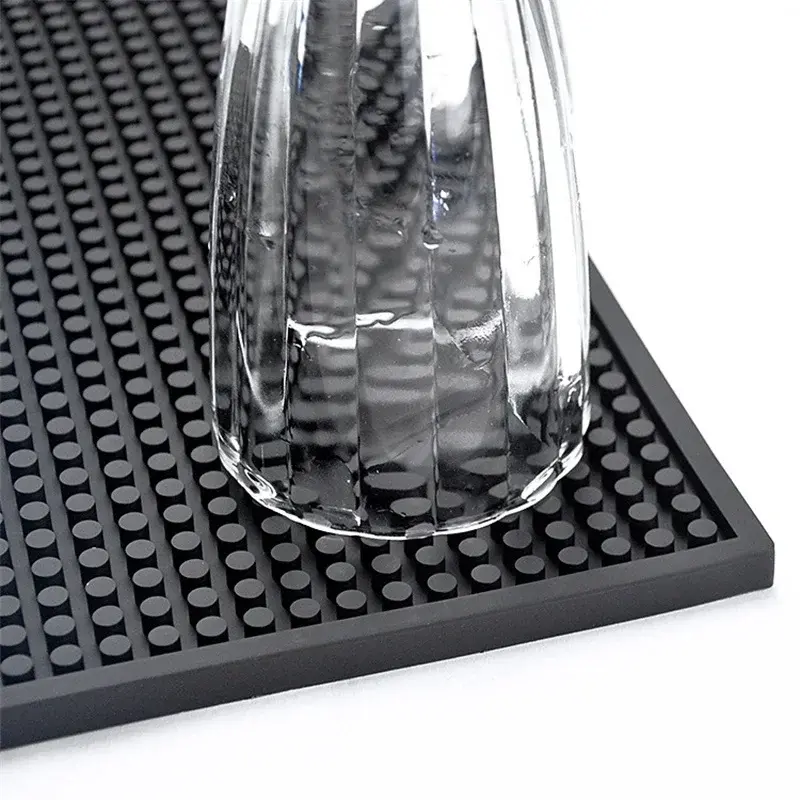 PVC Anti-slip Drain pad Cafe Bar Mats Coffee Maker Countertop Spill Mat Waterproof Heat Resistant Coaster Drain Mat for Home Bar