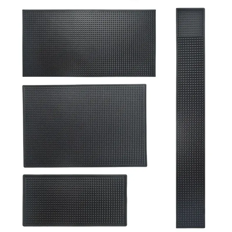 PVC Anti-slip Drain pad Cafe Bar Mats Coffee Maker Countertop Spill Mat Waterproof Heat Resistant Coaster Drain Mat for Home Bar