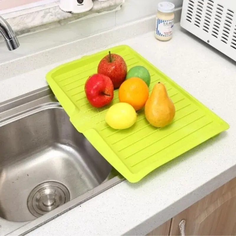 Tableware Drain Rack Multi-functional Plastic Drain Tray Fruit Vegetable Drain Tray Countertop Bowl and Chopsticks Storage Rack
