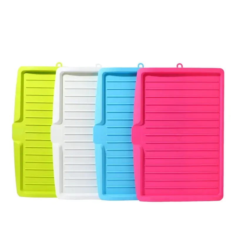 Tableware Drain Rack Multi-functional Plastic Drain Tray Fruit Vegetable Drain Tray Countertop Bowl and Chopsticks Storage Rack