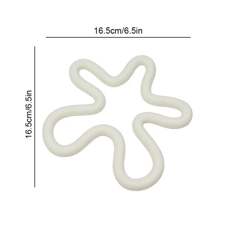 Silicone Table Mat Irregular Geometrical Heat Resistant Coasters Non-slip Pot Holder Drink Cup Placemat Kitchen Pan Pads