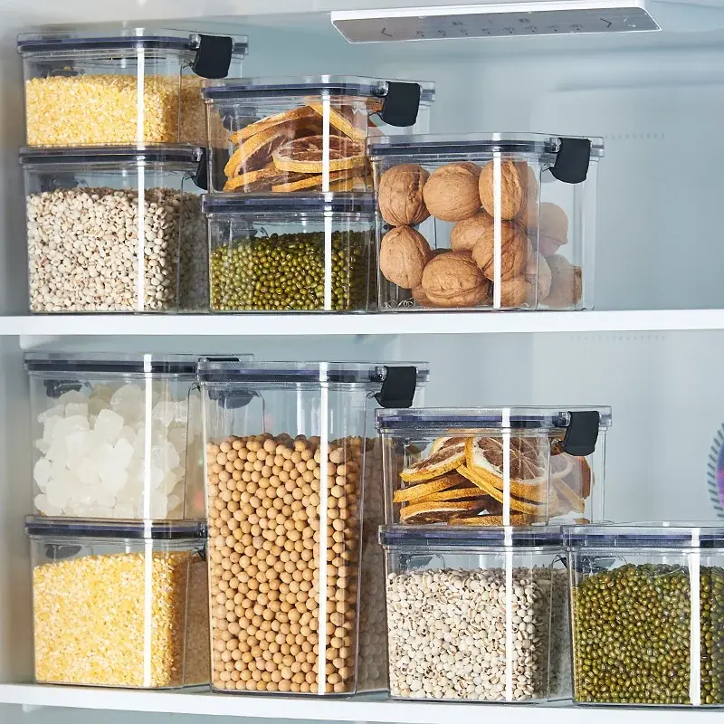 Kitchen Storage Box Food Storage Container Sealed Moisture-proof Grain Storage Tank with Lid Coffee bean noodles Bottle Canister