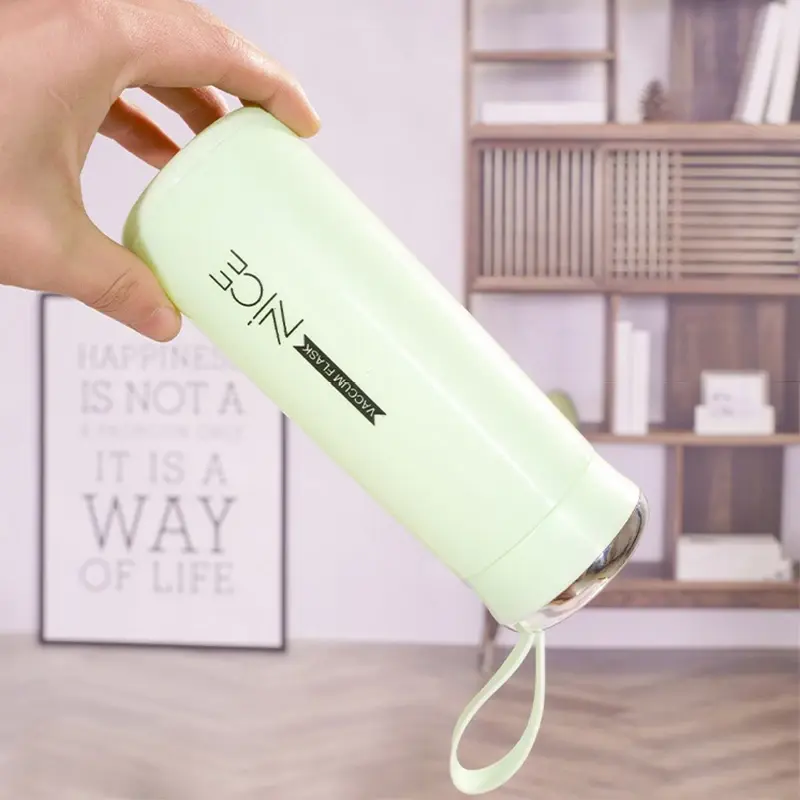 400ML Portable Double Walled Glass Water Bottle Travel Office Home Student Creative Water Cup Coffee Juice Milk Cup Water Bottle