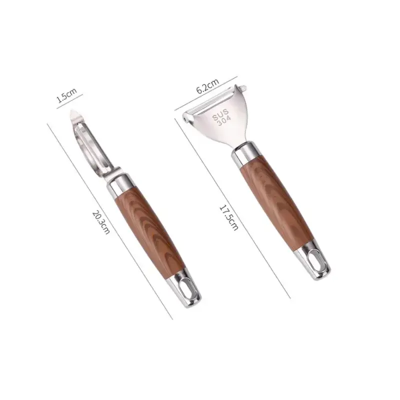 304 Stainless Steel Peeler Rosewood Handle Vegetables Grater Multifunctional Potato Peeler Fruit Grater Kitchen Peeling Gadget