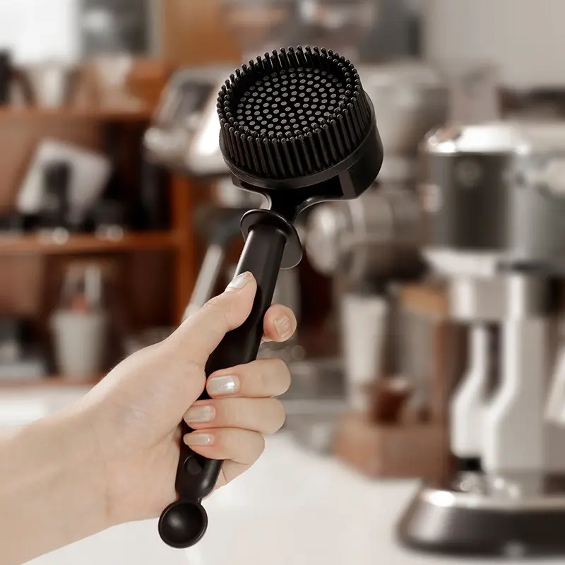 Coffee Machine Cleaning Brush Silicone Circular Head Coffee Brush 51mm 58mm Espresso Group Head Cleaning Brush Detachable Brush