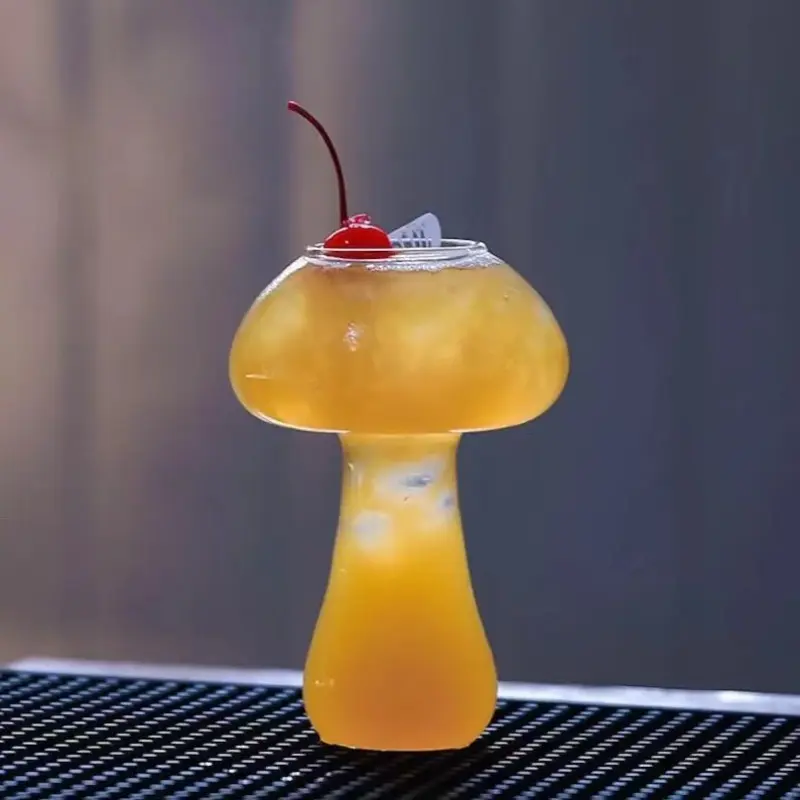 Creative Mushroom Cocktail Glass Cups Transparent drinks Beer Wine Glasses Coffee Cups Drinkware for Bar Parties Home Drinking ﻿