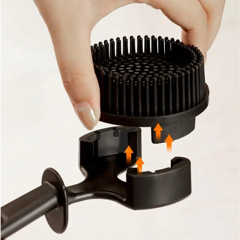 Coffee Machine Cleaning Brush Silicone Circular Head Coffee Brush 51mm 58mm Espresso Group Head Cleaning Brush Detachable Brush
