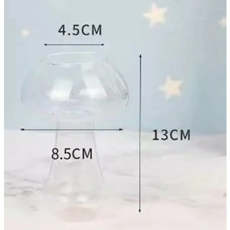 Creative Mushroom Cocktail Glass Cups Transparent drinks Beer Wine Glasses Coffee Cups Drinkware for Bar Parties Home Drinking ﻿
