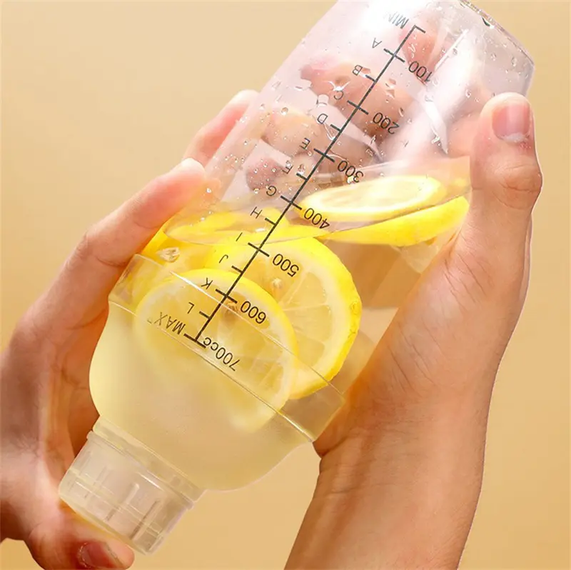 PC resin Cocktail Shaker Martini Hand Shaker Cup with Scales 350ml/500ml/700ml/1000ml Milk Tea Wine Drink Shaker Mixer Bar Tool