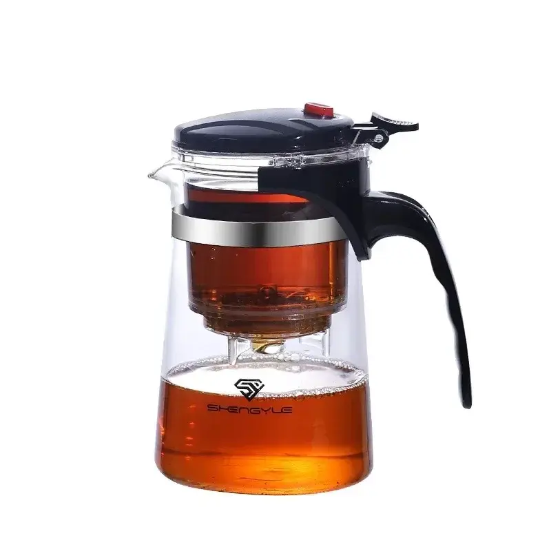 500ml-1800ml Glass Teapot Press to Filter Tea Water Separator Household Office Filter Tea Maker Kung Fu Teaware Holiday Gifts
