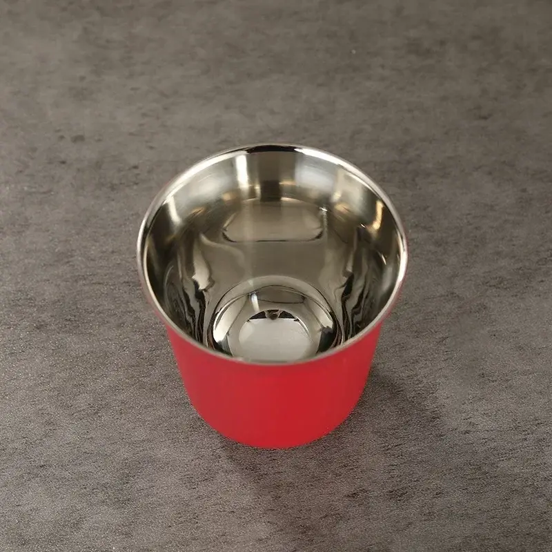 80ml Espresso Mugs Small Wine Glass 304 Stainless Steel Coffee Cups Double Wall Heat Insulated Capsule Cup Dishwasher Safe cup
