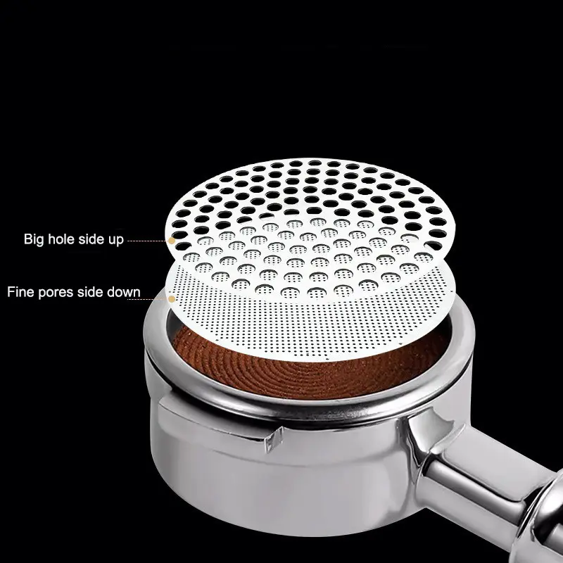 51/53/58mm Reusable Coffee Puck Screen 304 Stainless steel Double Layer Coffee Filter Fine Mesh Professional Espresso Accessory