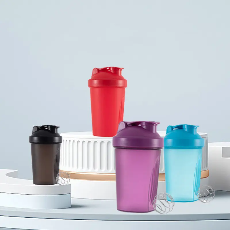 Sports water cup with Shaker Balls Leak Proof Drink Shaker Bottle Whey Protein Powder Mixing Bottle Fitness Gym Shaker Drink Cup