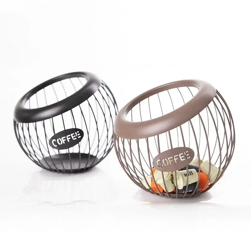 Iron Coffee Capsule Holder Fruit Snack Storage Rack Multifunctional Hollow Coffee Pod Storage Rack Suitable for Home Cafes