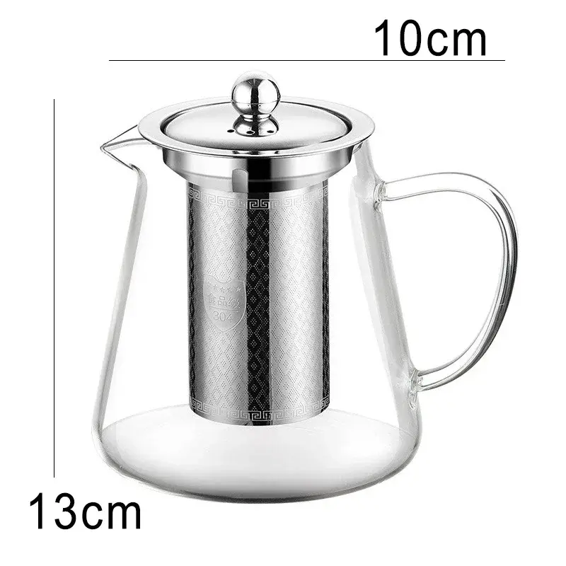 450ml-950ml Heat Resistant Glass Teapot with Stainless Steel Tea Strainer Infuser Flower Kettle Kung Fu Teaware Puer Oolong Pot