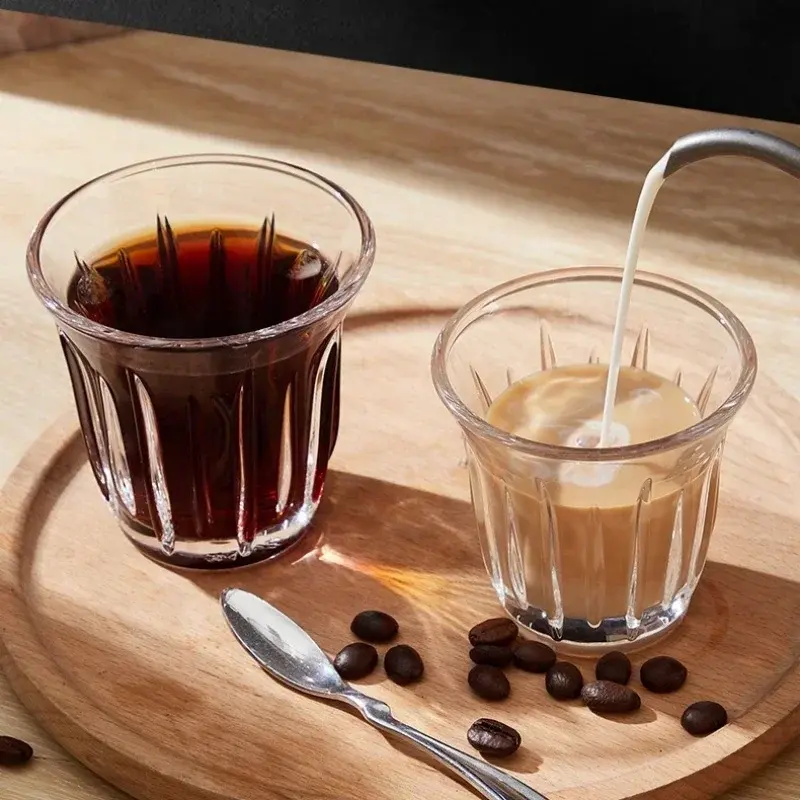 90/130/160/200ML Clear Glass Coffee Cup Heat-resistant Wedding Party Cocktail Beer Cup Breakfast Milk Cappuccino latté Glass Cup