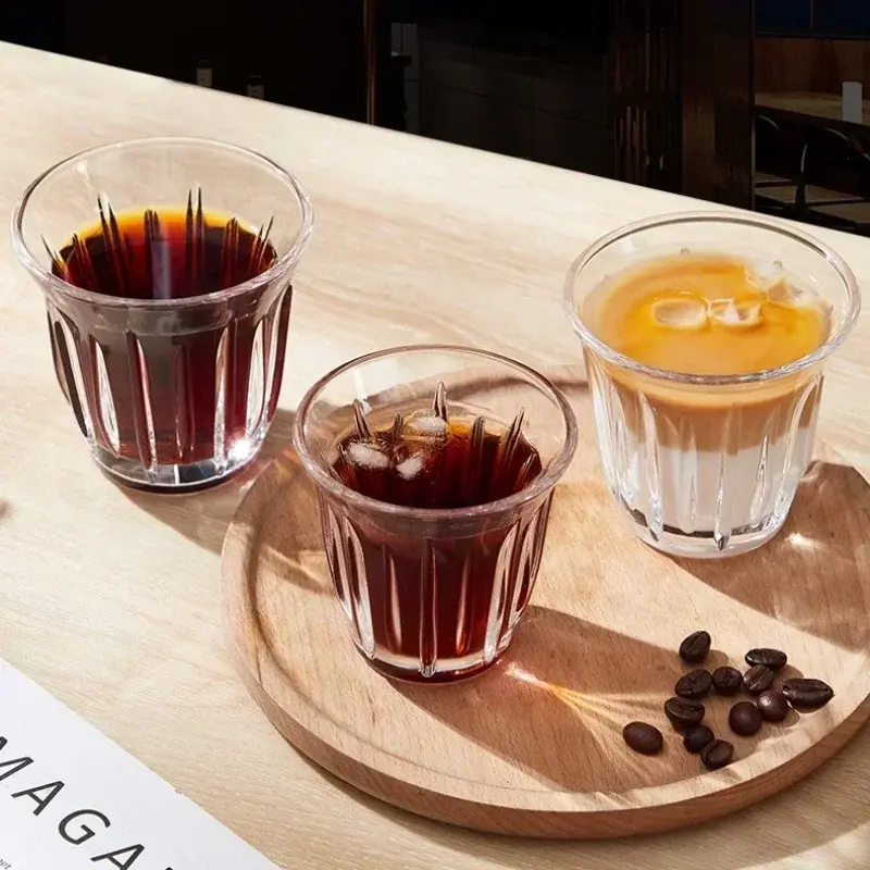 90/130/160/200ML Clear Glass Coffee Cup Heat-resistant Wedding Party Cocktail Beer Cup Breakfast Milk Cappuccino latté Glass Cup