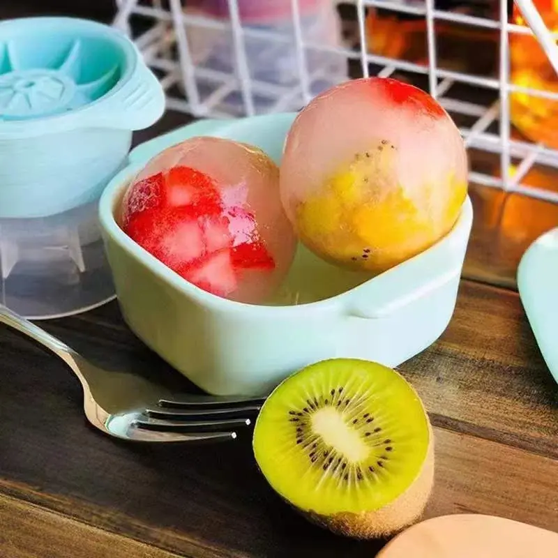 Silicone Ice Maker Food Grade Sphere Ice Mold Stackable Slow Melting DIY Ice Ball For Cocktail Whiskey Drink Home Bar