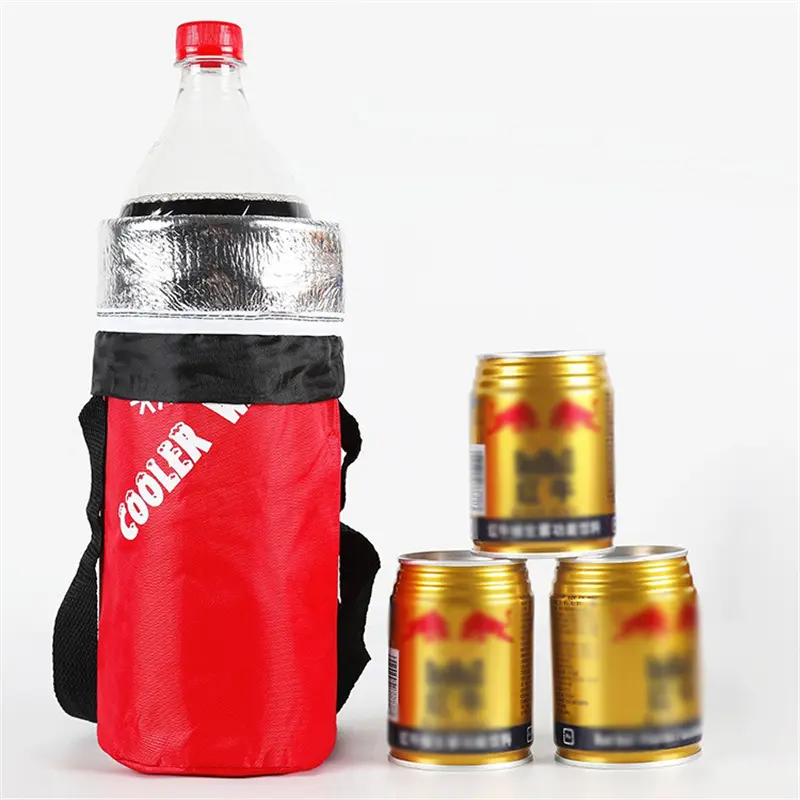 Summer Travel Portable Cooler Bag Oxford Cloth Insulation Sleeve Camping Insulated Water Bottle Keep warm/cold Drink Carrier