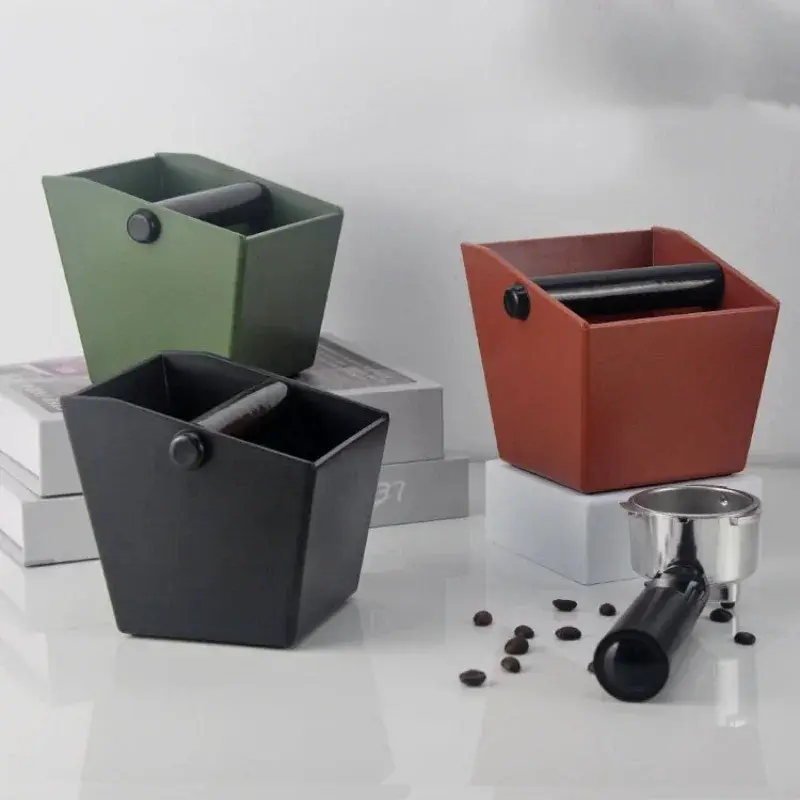 800ml ABS Coffee Knock Box Espresso Dump Bin For Coffee Grounds with Removable Knock Bar Knock Box Baristas Machine Accessories