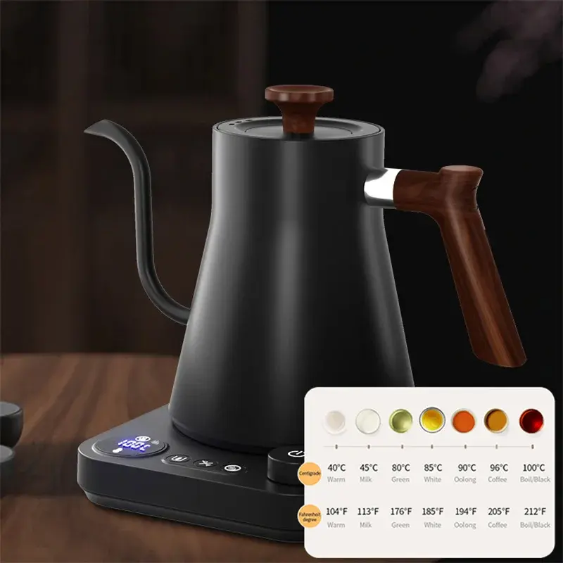 Smart Constant Temperature Electric Kettle Portable Coffee Pot Stainless Steel Gooseneck Travel Kettl Hand Brewing Coffee Pot