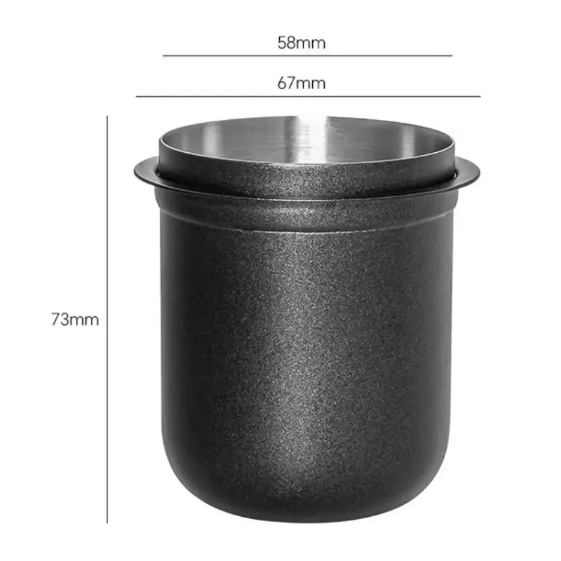 58mm Universal Coffee Dosing Cup Stainless Steel Espresso Sniffing Mug Powder Receiver Coffee Cup Hand-brewed Coffee Accessories