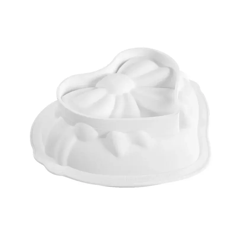 Silicone Cake Decorating Tools Bow & Love Heart Chocolate Mousse Mold DIY Handmade Soap Mould Wedding Valentine's Day decoration