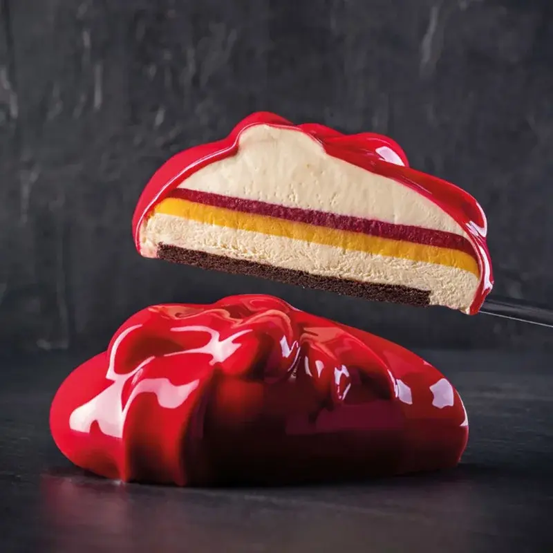Silicone Cake Decorating Tools Bow & Love Heart Chocolate Mousse Mold DIY Handmade Soap Mould Wedding Valentine's Day decoration