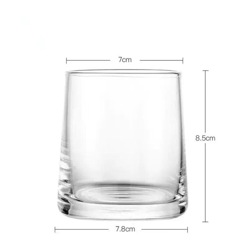 270ml Nordic Style Single Layer Round Glass Mug Multifunctional Water Cup Heat-resistant Milk Coffee Cup Bar Drinkware