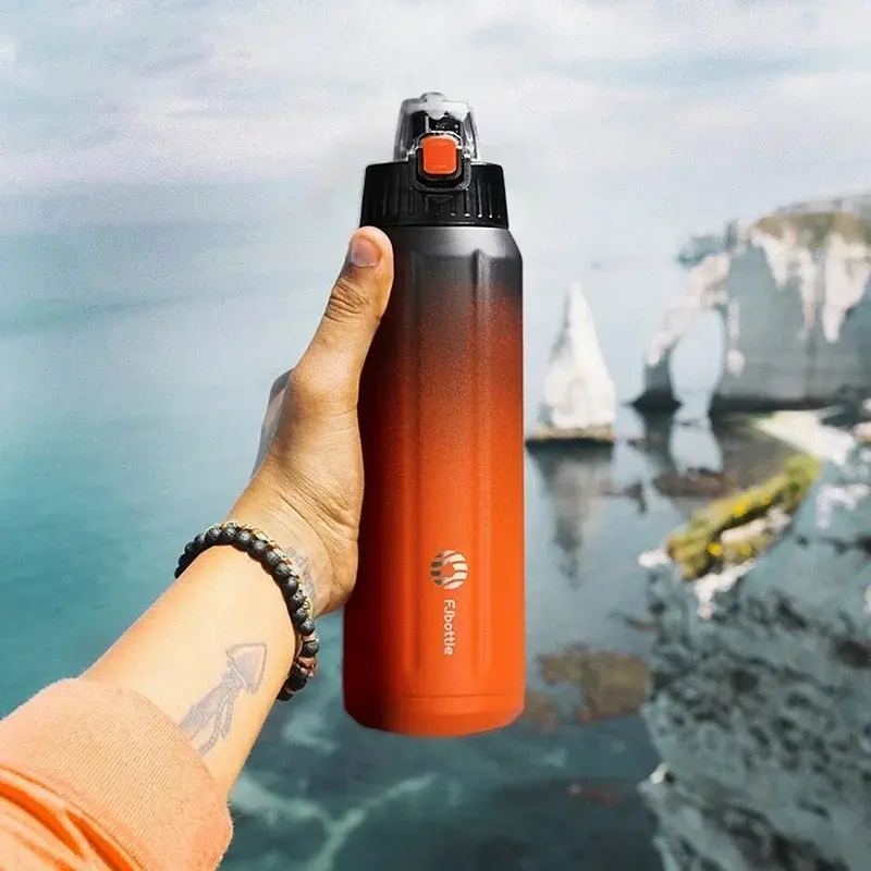 600ML Thermos Bottle Stainless Steel Sports Water Bottle Keep Cold and Hot Vacuum Flasks Leak Proof Outdoor Water Bottles