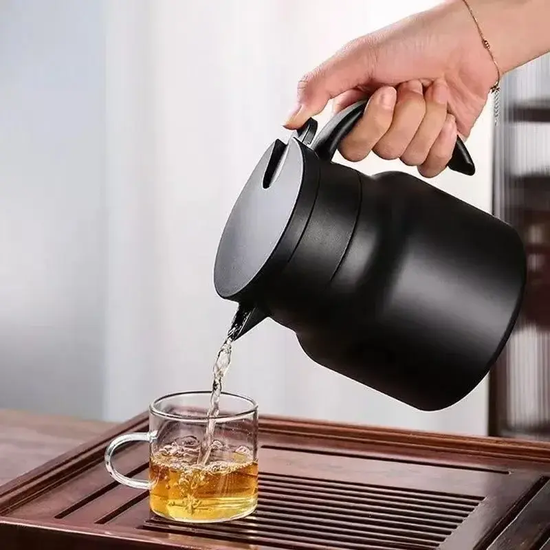 800ml Stainless Steel Teapot Leak-Proof Thermos Tea pot with Detachable Tea Filter Milk Coffee Insulation Teapot Thermos Jugs