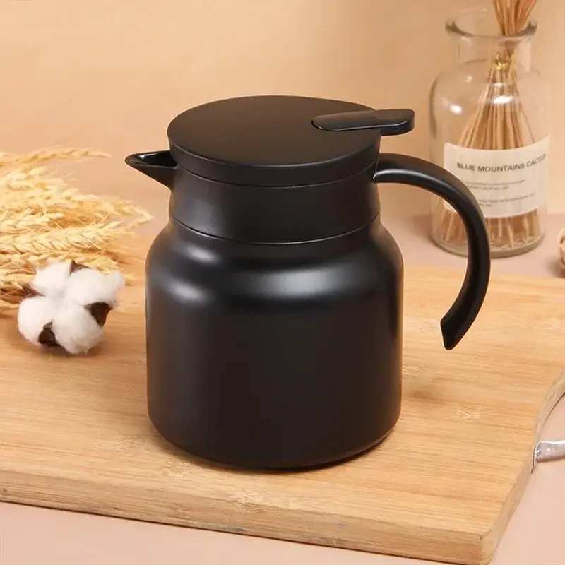 800ml Stainless Steel Teapot Leak-Proof Thermos Tea pot with Detachable Tea Filter Milk Coffee Insulation Teapot Thermos Jugs