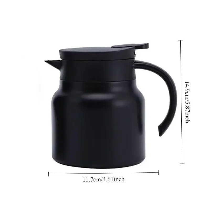 800ml Stainless Steel Teapot Leak-Proof Thermos Tea pot with Detachable Tea Filter Milk Coffee Insulation Teapot Thermos Jugs