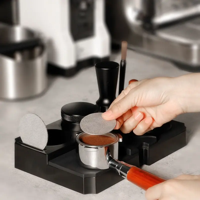 51/53/58mm Coffee Tamper Station Organizer Stand ABS Tamper Portafialter Holder Distributor Puck Screen Storage Base Barista