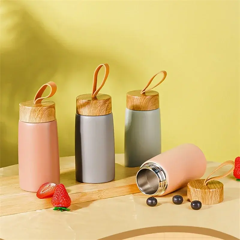 304 Stainless Steel Mini Water Bottle Thermos Vacuum Flask Portable Insulated Coffee Mug Outdoor sports Thermal Cup Travel Mug