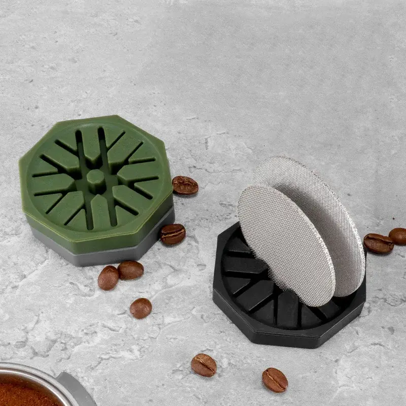 51/53/58mm Universal Espresso Coffee Filter Stand Puck Screen Holder Reusable Silicone Espresso Portafilter Filter Storage Rack