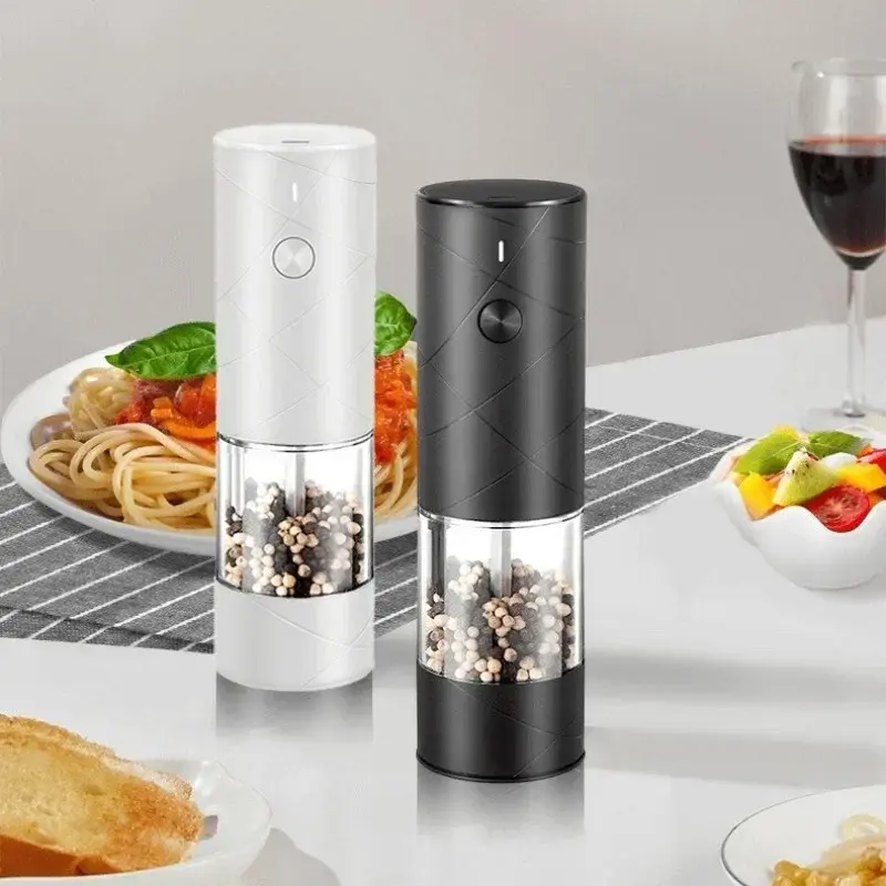 Electric Grinder Multifunction Pepper Seasonings Spices Grain Mill Salt Shaker Bean Grinder Adjustable Coarseness Kitchen Tool
