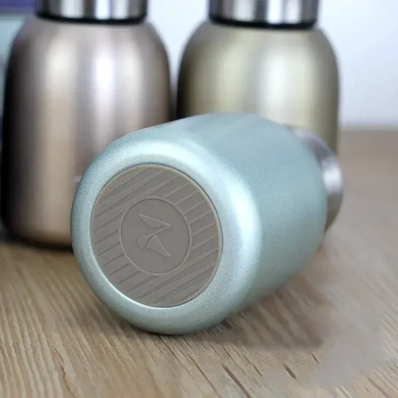 300ml Portable 304 Stainless Steel Liner Thermos cup Fashion Mini Coffee Vacuum Flasks Lovely Travel Water Bottle with Lid Cups