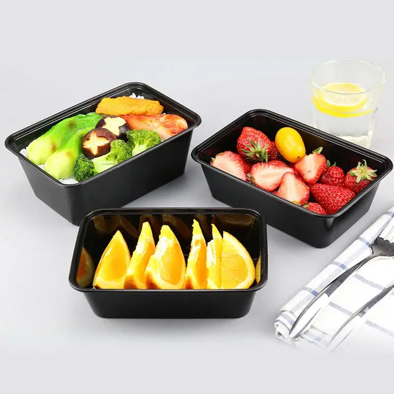 10Pcs Disposable Food Boxes With Lid Thickened Lunch Food Packing Box Take Out Food Containers Kitchen Fridge Food Storage Boxes