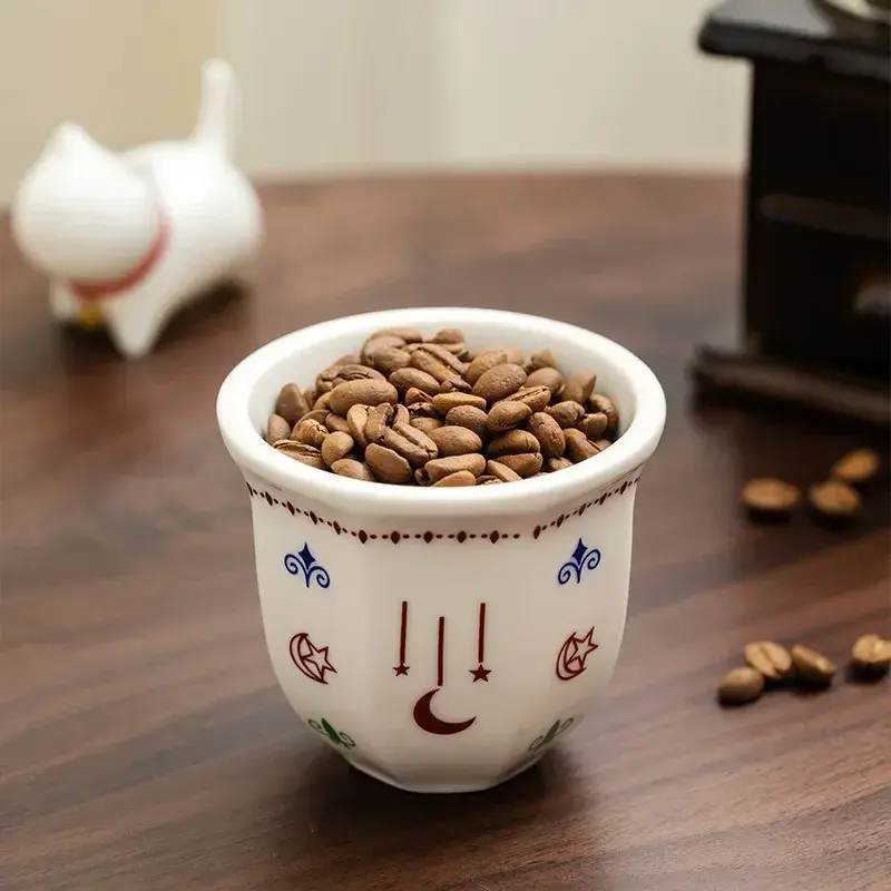 170/250ML Ceramic Coffee Cups Hand Held Latte Espresso Mugs Creative Home Stars Moon Pattern Anti-scald Cappuccino Teacup Gifts