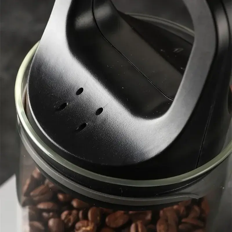 950/1450ml Vacuum Coffee beans Sealed Jar Clear Glass Coffee Beans Candy Nut Snack Storage Jar Moisture Proof Fresh Keeping Tank