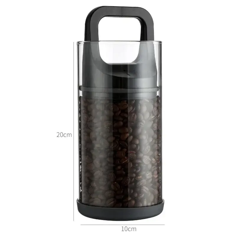 950/1450ml Vacuum Coffee beans Sealed Jar Clear Glass Coffee Beans Candy Nut Snack Storage Jar Moisture Proof Fresh Keeping Tank