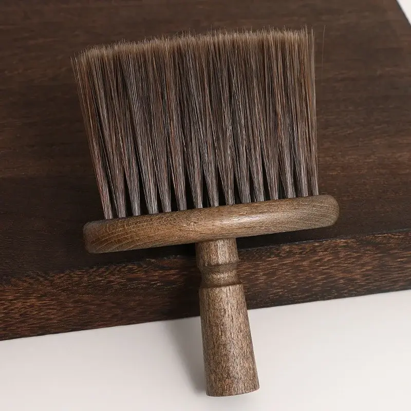 Wooden Handle Coffee Powder Cleaning Brush Countertop Dusting Cleaning Tool Grinder Brush Barista Coffee Grounds Cleaning Brush