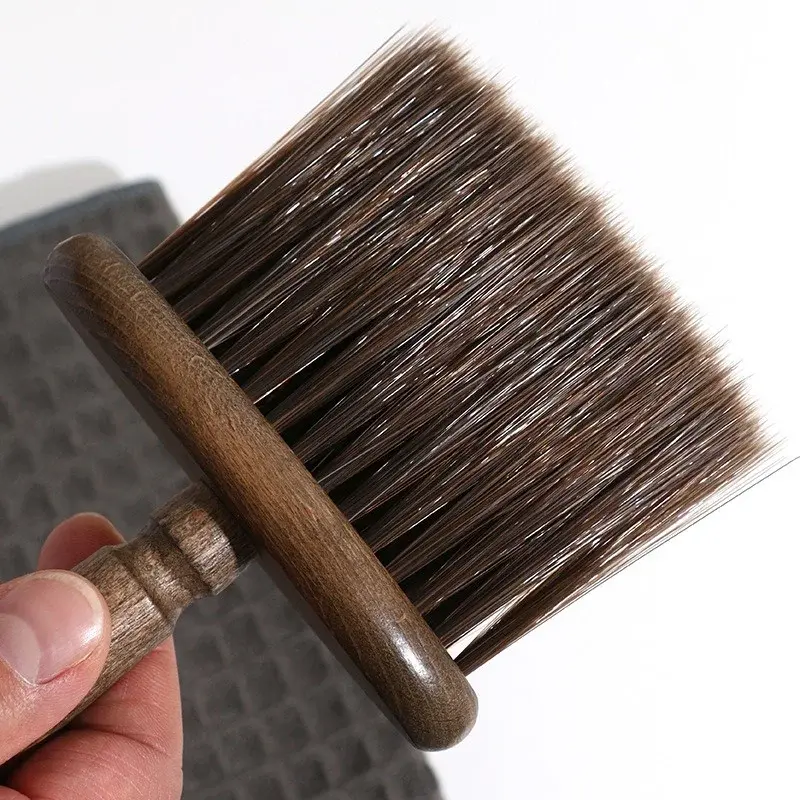 Wooden Handle Coffee Powder Cleaning Brush Countertop Dusting Cleaning Tool Grinder Brush Barista Coffee Grounds Cleaning Brush