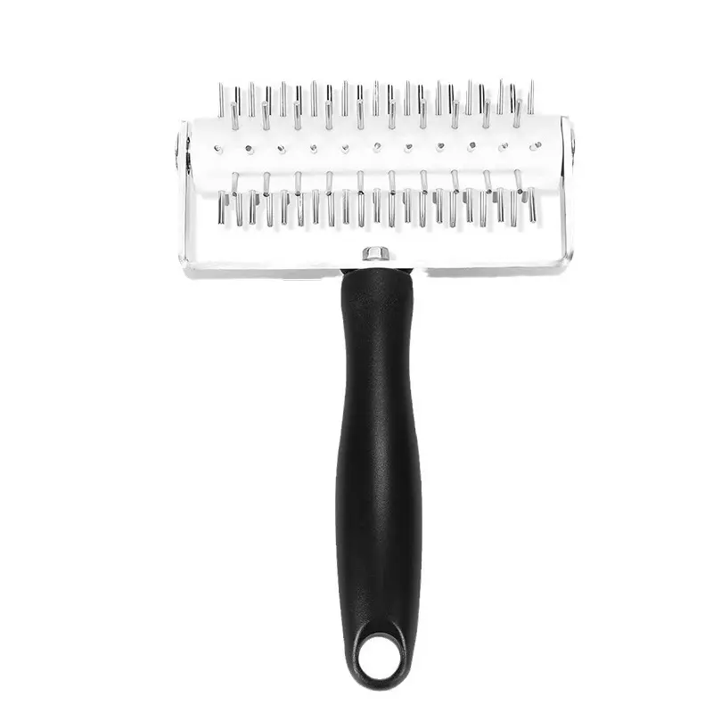 304 Stainless Steel Pizza Dough Roller Docker PP Handle Handmade Pizza Roller Pin Wheel Hole Puncher for Pie Bread Baking Tools