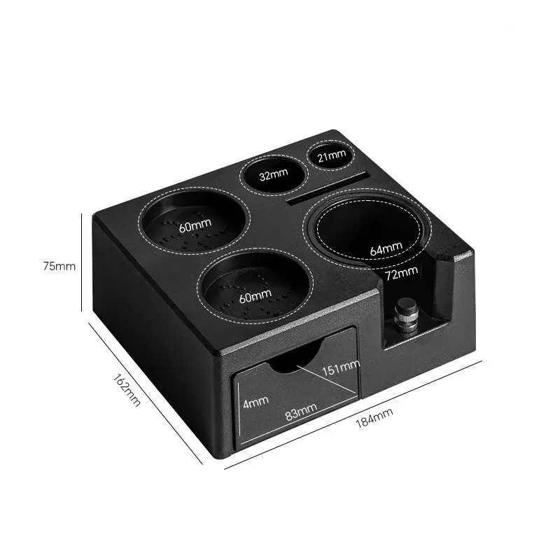 Espresso Tamper Holder Station ABS Coffee Portafialter Holder Organizer Stand for 51-58mm Handles Coffee Accessories Cafe Use