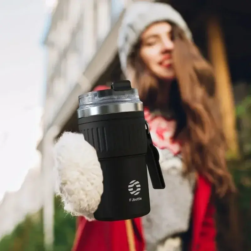 400ML Stainless Steel Coffee Cup Portable Car Thermos Mug for Tea Keep Cold Leak_Proof Insulated Cups Outdoor Travel Drinkware